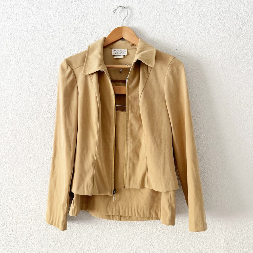 XOXO Tan Blazer Classic Suit Jacket
